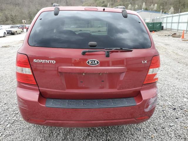 KNDJC735695870511 - 2009 KIA SORENTO LX MAROON photo 6