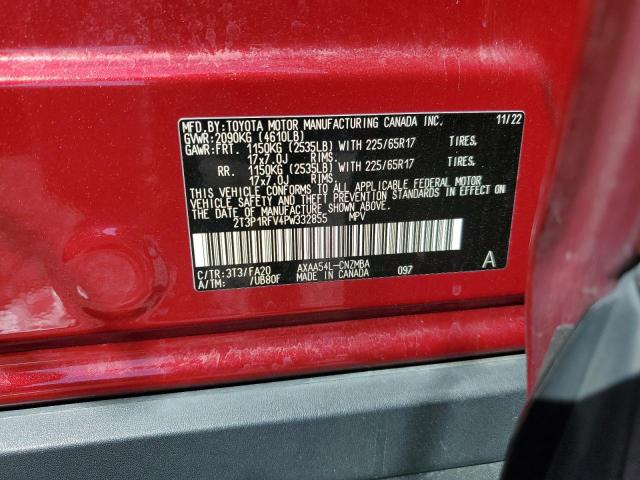 2T3P1RFV4PW332855 - 2023 TOYOTA RAV4 XLE RED photo 13