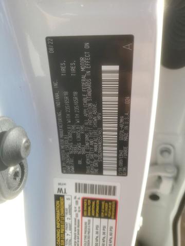 5TDGZRAH4NS557463 - 2022 TOYOTA HIGHLANDER XLE 白色 照片 13