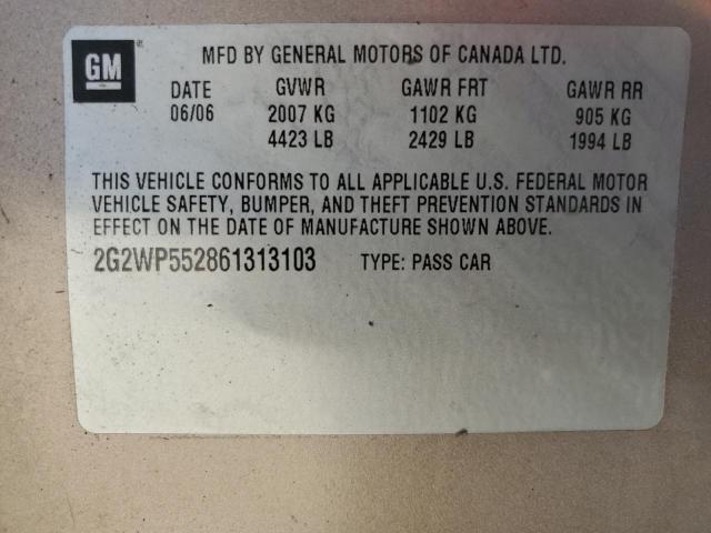 2G2WP552861313103 - 2006 PONTIAC GRAND PRIX 棕色 照片 13