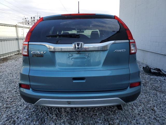 5J6RM4H54FL001107 - 2015 HONDA CR-V EX TEAL photo 6