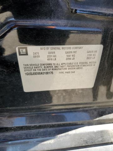 1G6DJ5EV8A0108175 - 2010 CADILLAC CTS PERFORMANCE COLLECTION Schwarz Foto 12