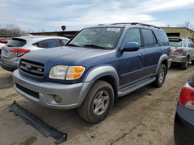 5TDBT44A12S112252 - 2002 TOYOTA SEQUOIA SR5 BLUE photo 1