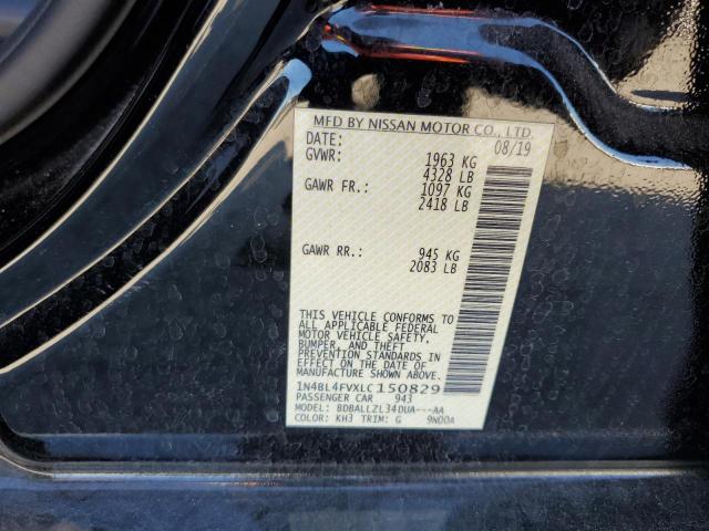 1N4BL4FVXLC150829 - 2020 NISSAN ALTIMA PLATINUM BLACK photo 12