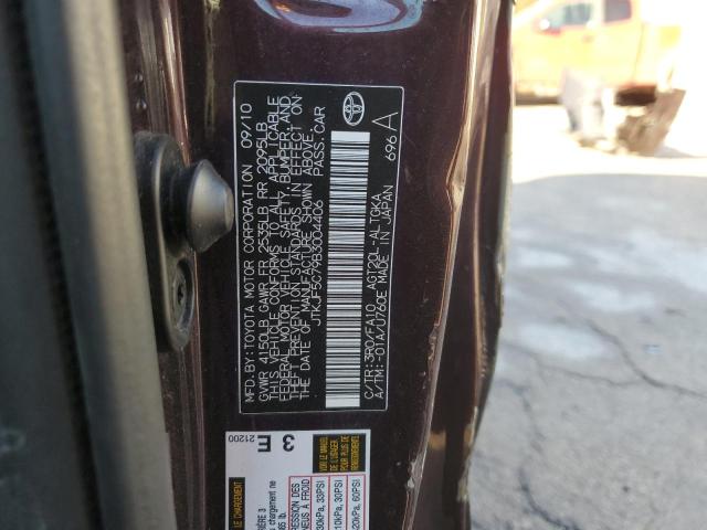 JTKJF5C79B3004406 - 2011 TOYOTA SCION TC 勃艮第红 照片 12