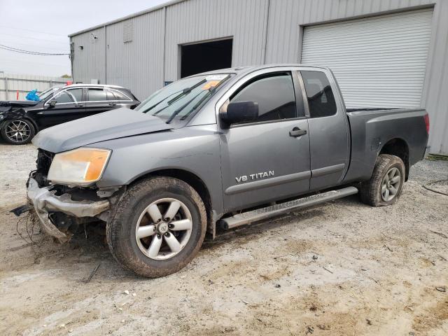 1N6BA0CA3EN504592 - 2014 NISSAN TITAN S GRAY photo 1