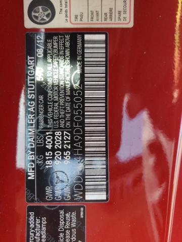 WDDPK4HA9DF055052 - 2013 MERCEDES-BENZ SLK 250 RED photo 12