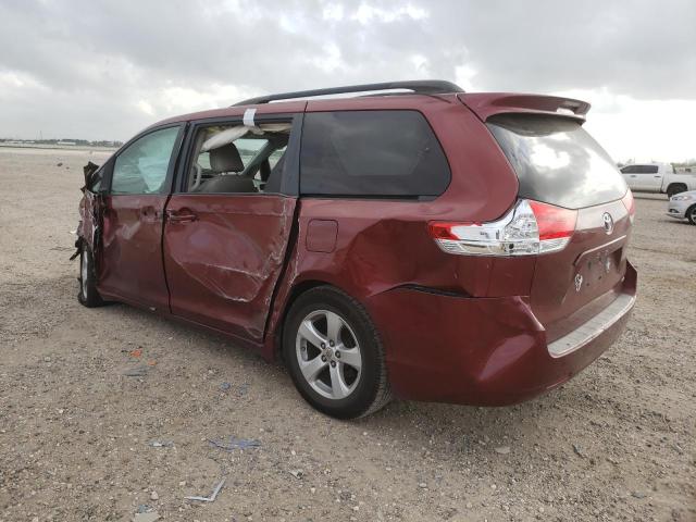 5TDKK3DC5BS106128 - 2011 TOYOTA SIENNA LE BURGUNDY photo 2