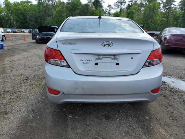 KMHCT4AE5CU052951 - 2012 HYUNDAI ACCENT GLS SILVER photo 6