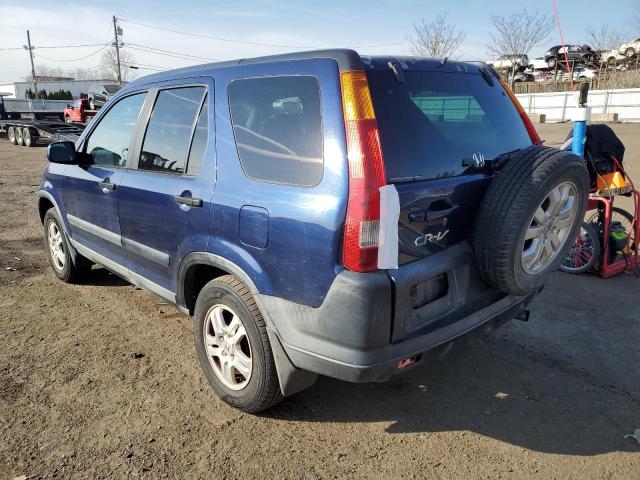 SHSRD78862U008955 - 2002 HONDA CR-V EX BLUE photo 2