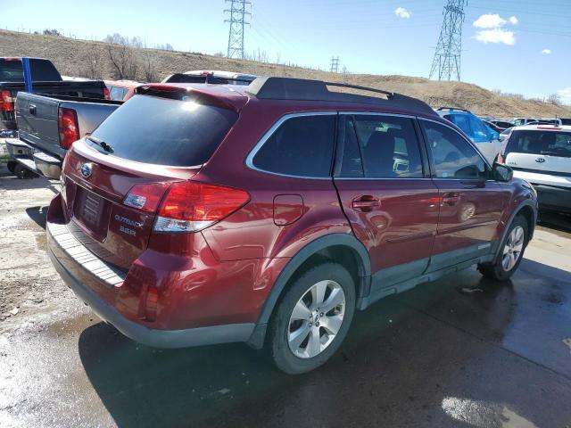 4S4BREKC1C2256655 - 2012 SUBARU OUTBACK 3.6R LIMITED BURGUNDY photo 3