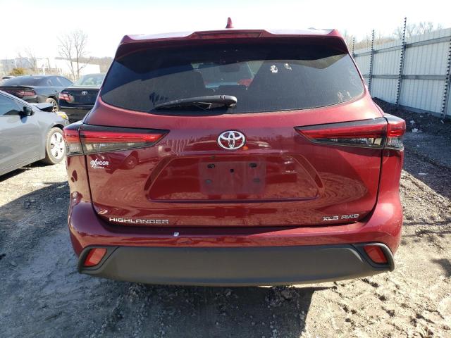 5TDGZRBH6NS573534 - 2022 TOYOTA HIGHLANDER XLE BROWN photo 6