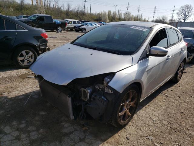 1FADP3N27EL448207 - 2014 FORD FOCUS TITANIUM SILVER photo 1