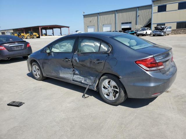 19XFB2F53DE096299 - 2013 HONDA CIVIC LX GRAY photo 2