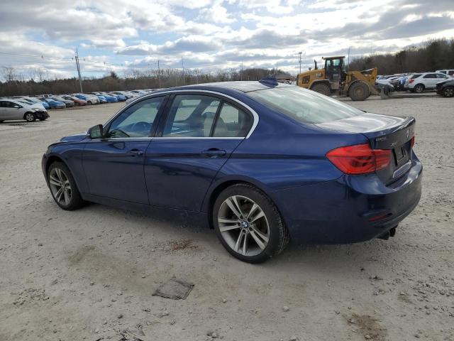 WBA8D9C58HA003704 - 2017 BMW 330 XI BLUE photo 2