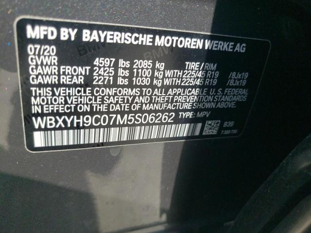 WBXYH9C07M5S06262 - 2021 BMW X2 SDRIVE28I GRAY photo 13