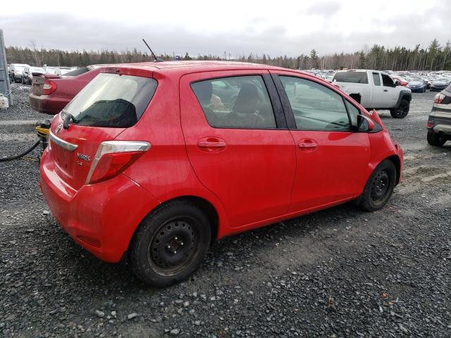 JTDKTUD30CD515864 - 2012 TOYOTA YARIS RED photo 3