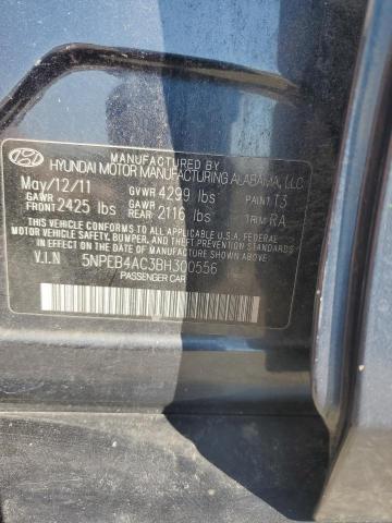 5NPEB4AC3BH300556 - 2011 HYUNDAI SONATA GLS CHARCOAL photo 12