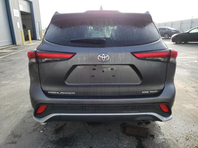 5TDJZRBH8NS216183 - 2022 TOYOTA HIGHLANDER XSE GRAY photo 6