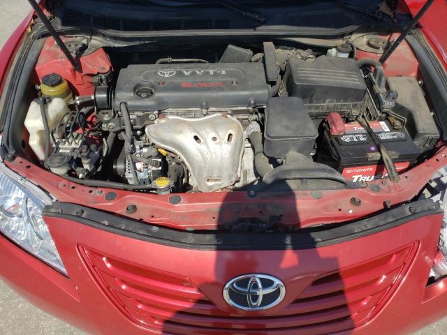 4T1BE46K97U017422 - 2007 TOYOTA CAMRY CE RED photo 11