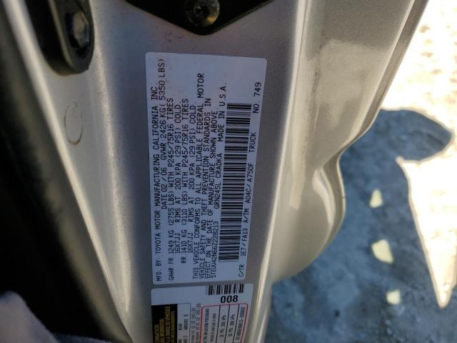 5TEUU42N66Z228213 - 2006 TOYOTA TACOMA ACCESS CAB ვერცხლისფერი ფოტო 12