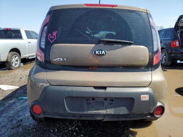 KNDJN2A29G7314278 - 2016 KIA SOUL TAN photo 6