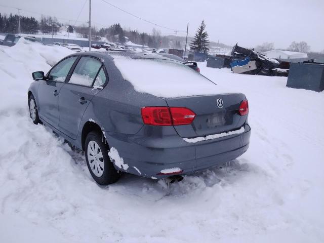 3VW1K7AJ0DM304394 - 2013 VOLKSWAGEN JETTA BASE Մոխրագույն լուսանկար 2