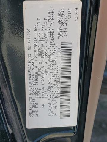 5TBRN34103S417738 - 2003 TOYOTA TUNDRA ACCESS CAB SR5 BLACK photo 12