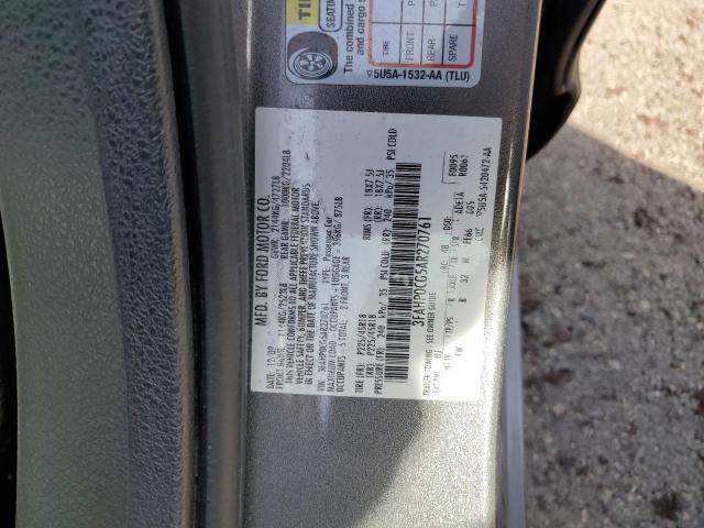 3FAHP0CG5AR270761 - 2010 FORD FUSION SEL GRAY photo 13