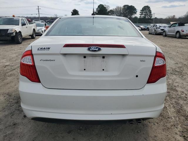 3FAHP0HA7CR353289 - 2012 FORD FUSION SE WHITE photo 6