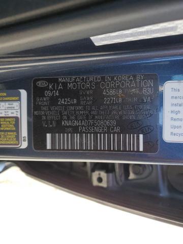 KNAGN4AD7F5080639 - 2015 KIA OPTIMA HYBRID BLUE photo 12