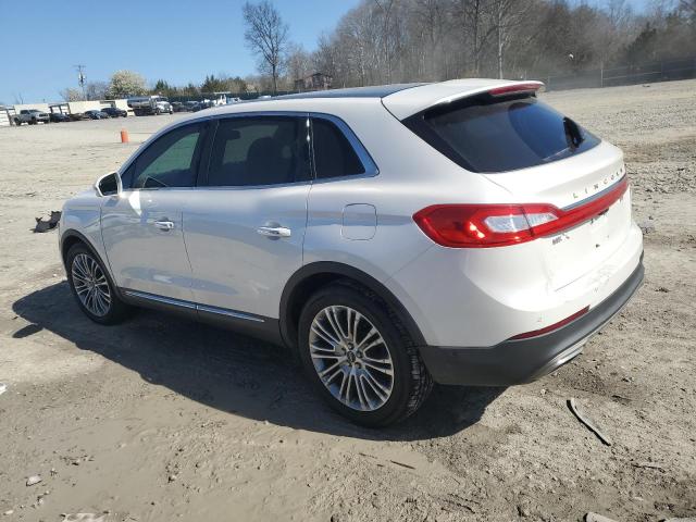 2LMPJ8LR0HBL18702 - 2017 LINCOLN MKX RESERVE WHITE photo 2