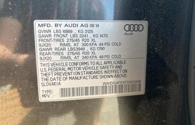 WA1DGAFEXFD003246 - 2015 AUDI Q7 PRESTIGE GRAY photo 10
