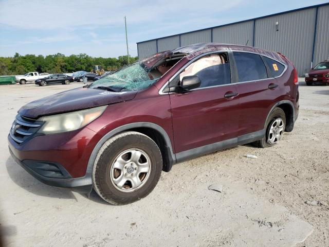 5J6RM3H35CL041362 - 2012 HONDA CR-V LX BURGUNDY photo 1