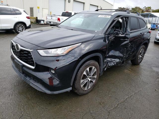 5TDHZRAH4LS002420 - 2020 TOYOTA HIGHLANDER XLE BLACK photo 1