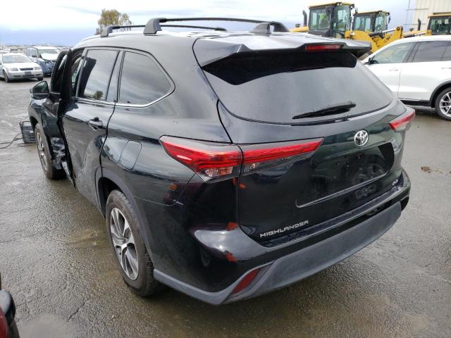 5TDHZRAH4LS002420 - 2020 TOYOTA HIGHLANDER XLE BLACK photo 2