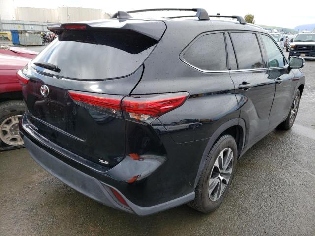 5TDHZRAH4LS002420 - 2020 TOYOTA HIGHLANDER XLE BLACK photo 3