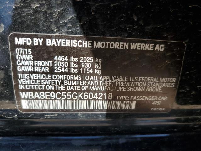 WBA8E9C55GK604218 - 2016 BMW 328 I SULEV BLACK photo 12