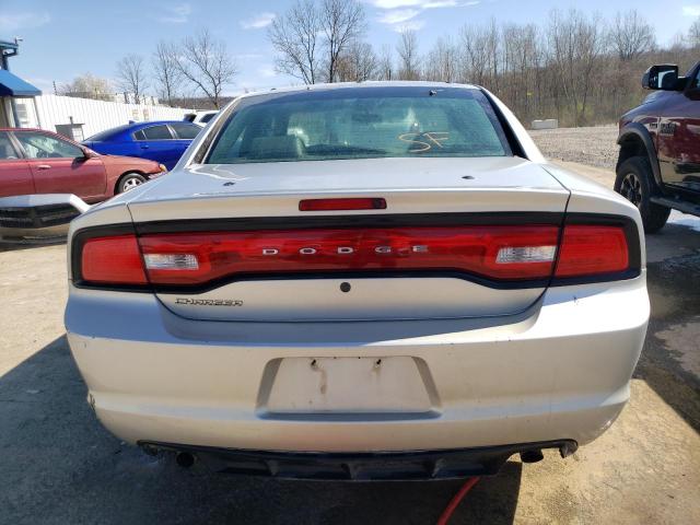 2C3CDXAT2EH357710 - 2014 DODGE CHARGER POLICE SILVER photo 6