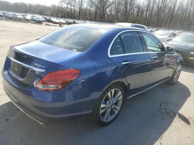 55SWF4KB0HU228784 - 2017 MERCEDES-BENZ C 300 4MATIC BLUE photo 3