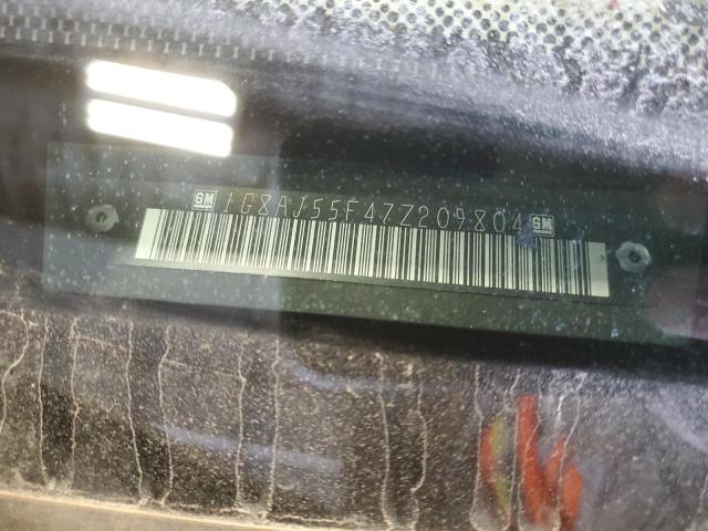 1G8AJ55F47Z209804 - 2007 SATURN ION LEVEL 2 WHITE photo 12