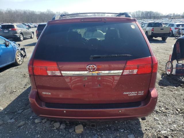 5TDBA22C25S043624 - 2005 TOYOTA SIENNA XLE BURGUNDY photo 6