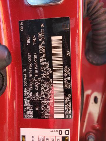 JTEBU5JR3G5342378 - 2016 TOYOTA 4RUNNER SR5/SR5 PREMIUM 红色 照片 13