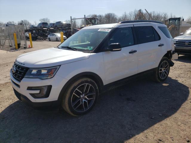 1FM5K8GT4GGA49990 - 2016 FORD EXPLORER SPORT WHITE photo 1