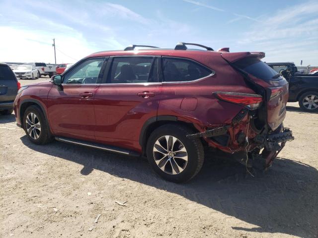 5TDGZRBH8MS123494 - 2021 TOYOTA HIGHLANDER XLE RED photo 2