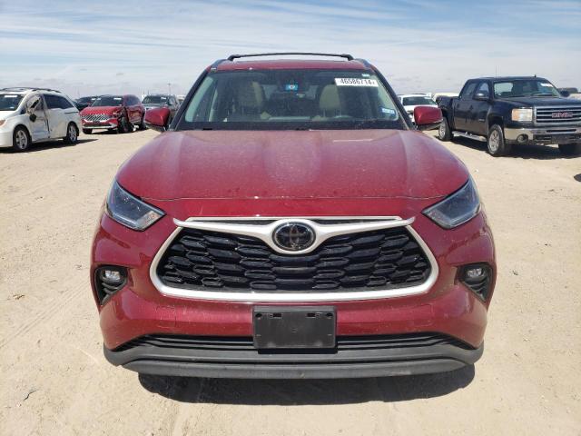 5TDGZRBH8MS123494 - 2021 TOYOTA HIGHLANDER XLE RED photo 5