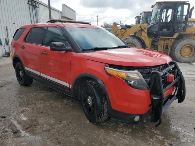 1FM5K8AR2DGB00122 - 2013 FORD EXPLORER POLICE INTERCEPTOR RED photo 4