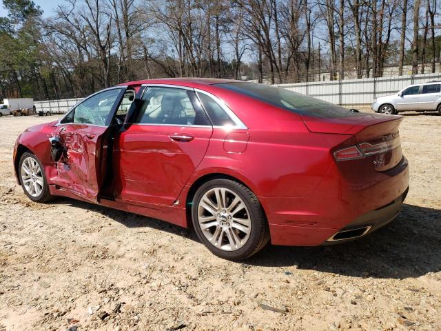 3LN6L2LU8GR634545 - 2016 LINCOLN MKZ HYBRID RED photo 2