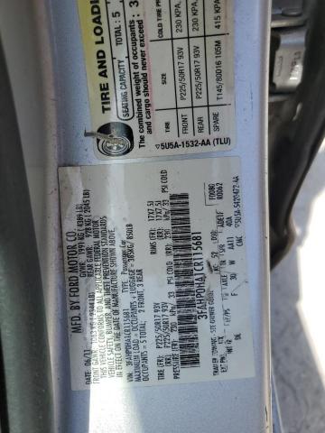 3FAHP0HA1CR115681 - 2012 FORD FUSION SE SILVER photo 12