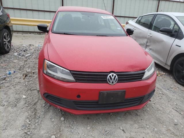 3VW2K7AJ0DM366009 - 2013 VOLKSWAGEN JETTA BASE Կարմիր լուսանկար 5